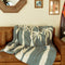 Dancing Palms Plush Throw - Chambray Blue