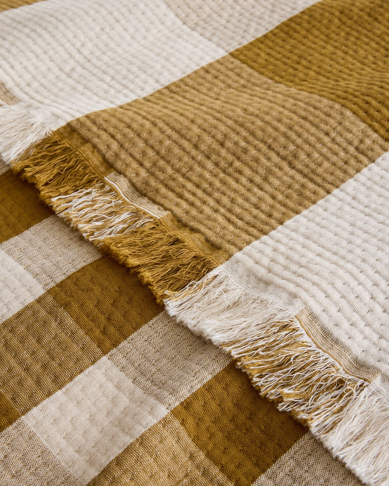 Organic Cotton Fringed Throw