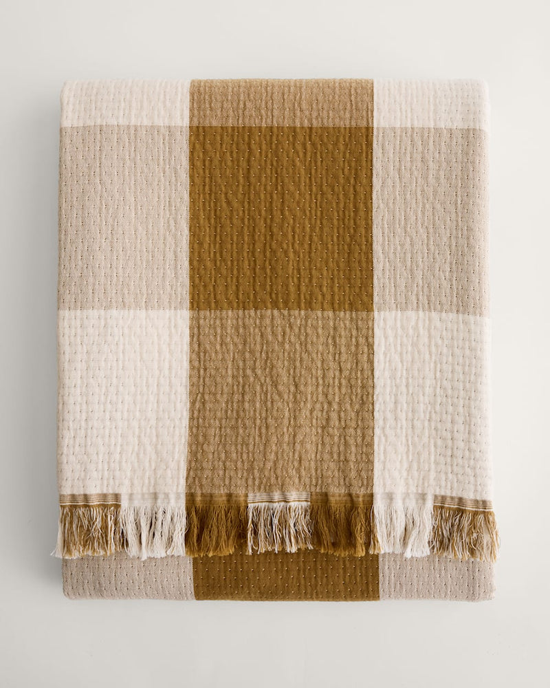 Organic Cotton Fringed Throw