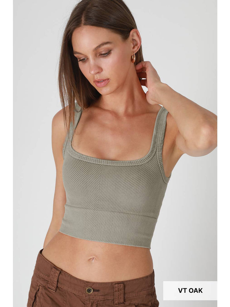 Vintage Chevron Crop Top