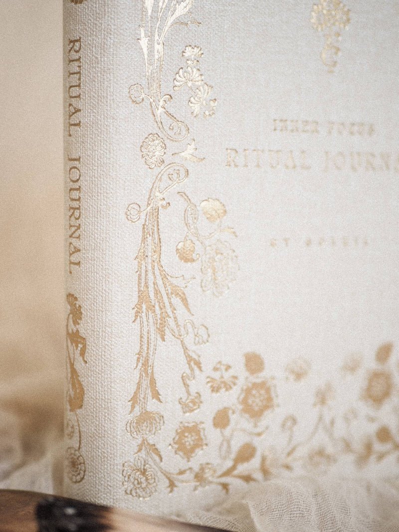 Inner Focus Linen Ritual Journal, Beige