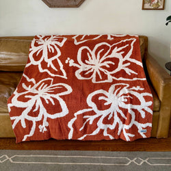 Hibiscus Plush Throw
