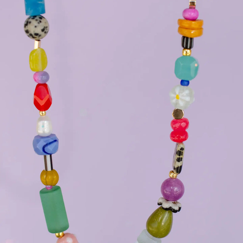Bright Colorful Beaded Necklace
