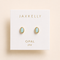 Oval Bezel Stud Earrings