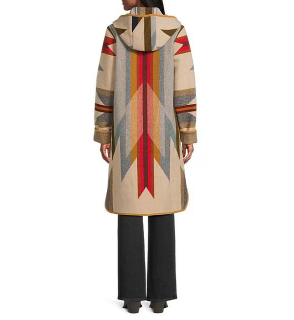 Pendleton Hooded Jacquard Coat