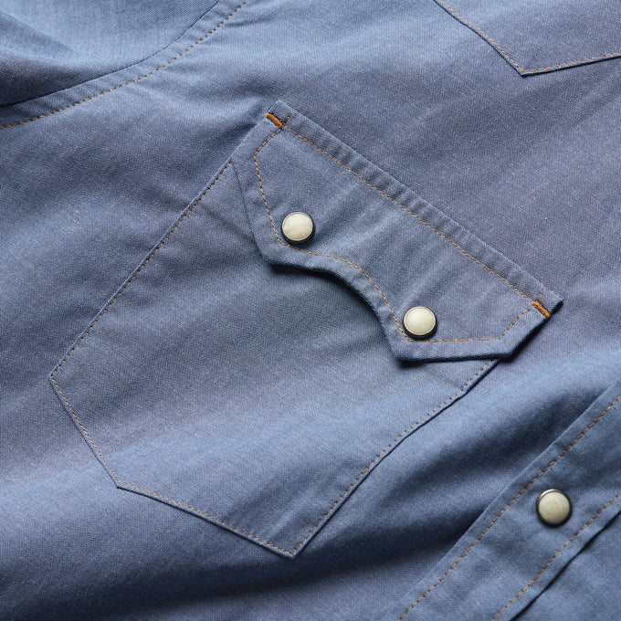 Howler Bros Crosscut Snap Shirt Longsleeve - Classic Blue Chambray