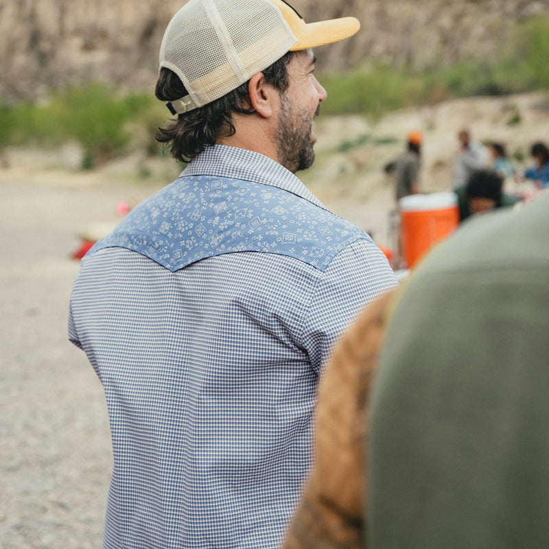 H Bar B Tech Longsleeve - Wild Rag:Blue Mirage