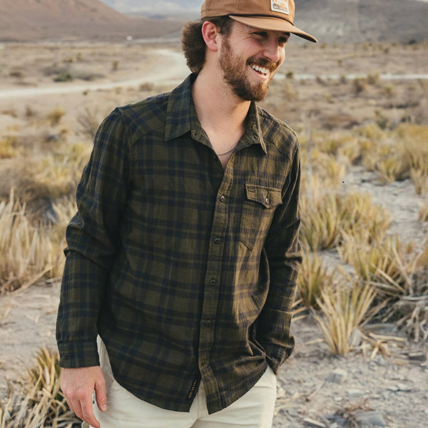 La Grange Lightweight Flannel - Dark Olive