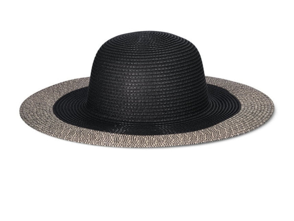 Black Crown Hat with Mixed Color Brim