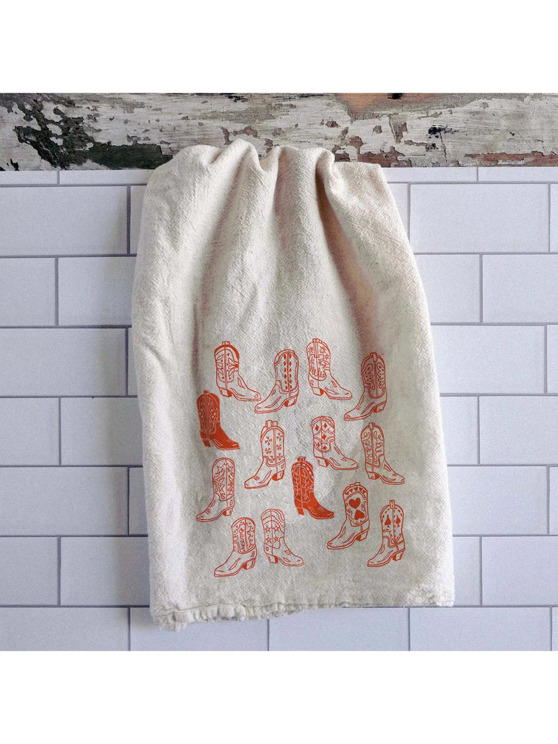 Cowboy Boots Tea Towel