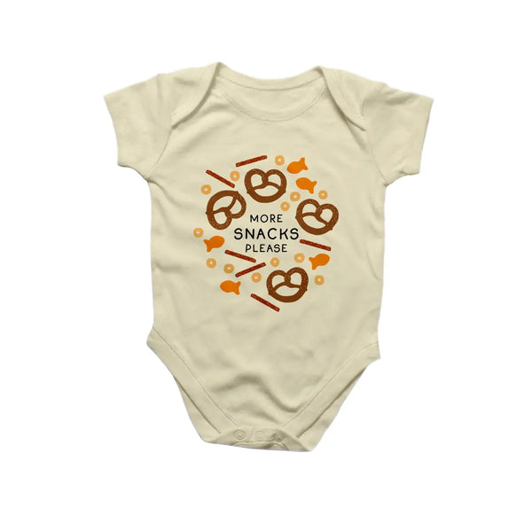 More Snacks Baby Onesie