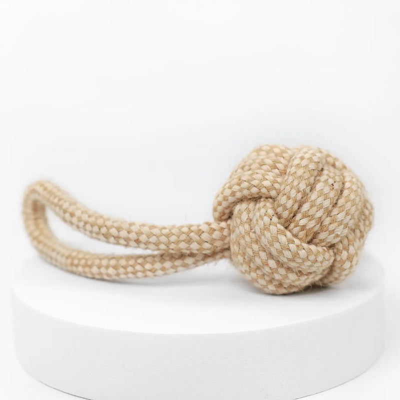 Hemp Rope Dog Toy- Rope Tug Ball