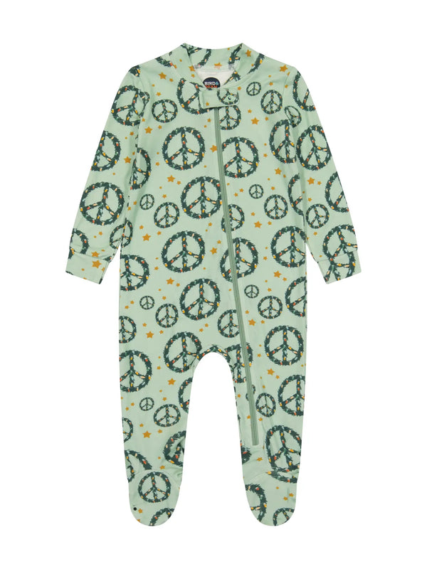 Baby Bamboo Sleeper - Peace + Joy - Christmas Pajamas