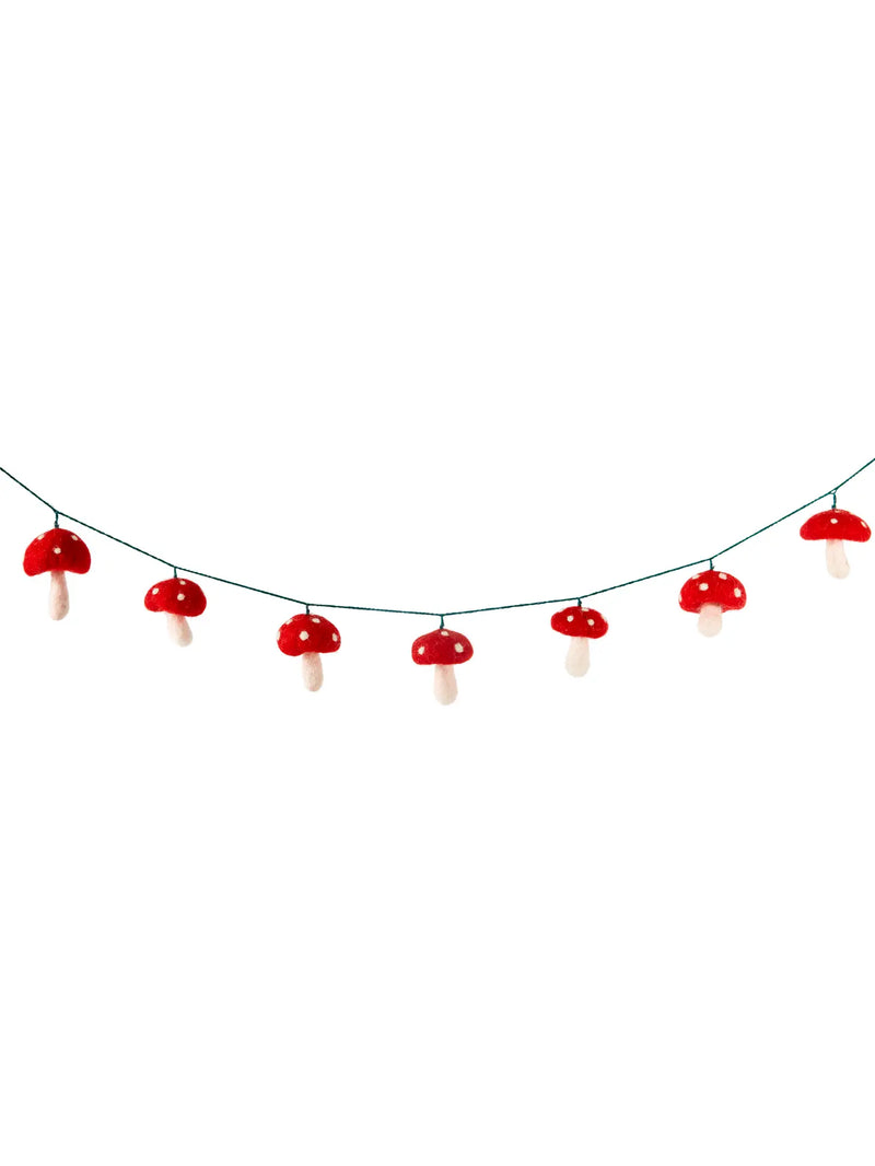 Felt Mushroom Garland