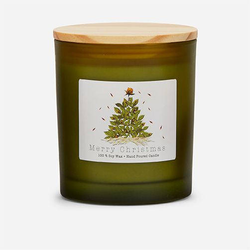 Christmas Tree Flower Art Candle