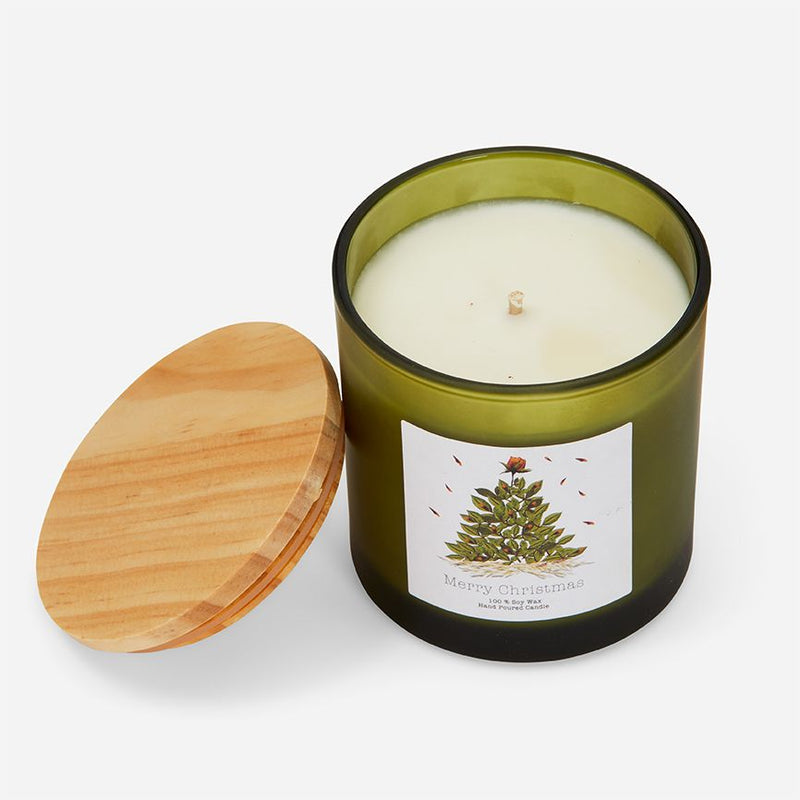 Christmas Tree Flower Art Candle