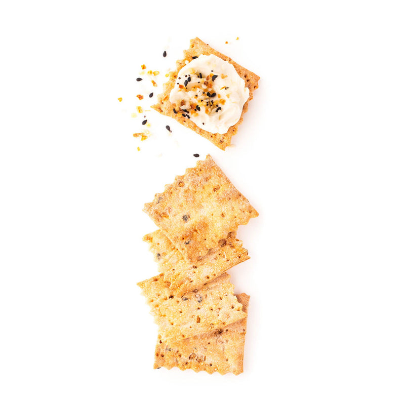 Everything Spice Sourdough Flatbread Bites