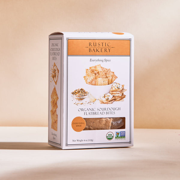 Everything Spice Sourdough Flatbread Bites