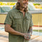 H Bar B Snapshirt in Eyelet Stripe: Cadet