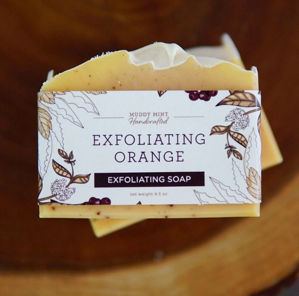 Exfoliating Orange Soap, Natural, Palm Free, Vegan