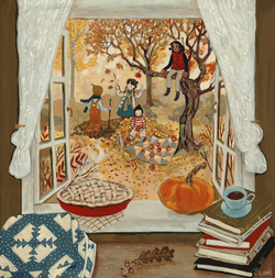 Autumn's Window Card by Lore Pemberton