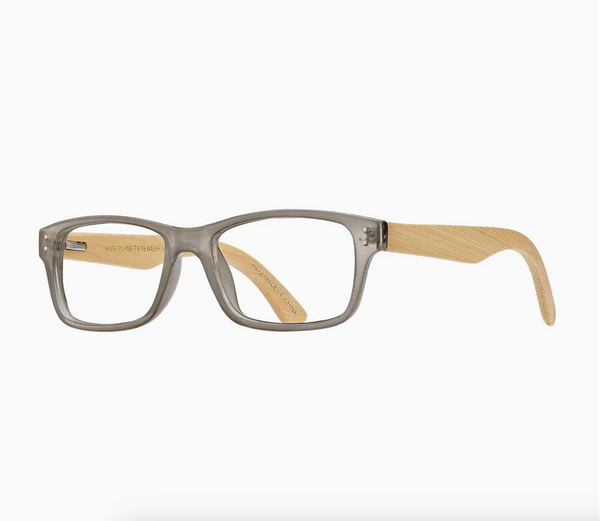 Fremont Reader Blue Light Filtering Glasses - Grey Natural Bamboo