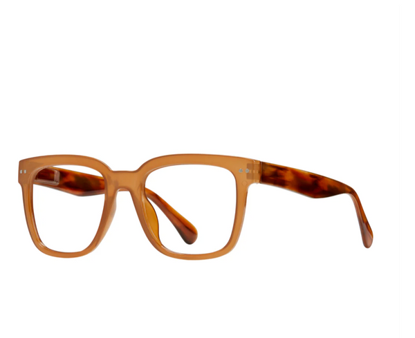 Sutter Reader Blue Light Filtering Glasses - Mocha Rust Tortoise