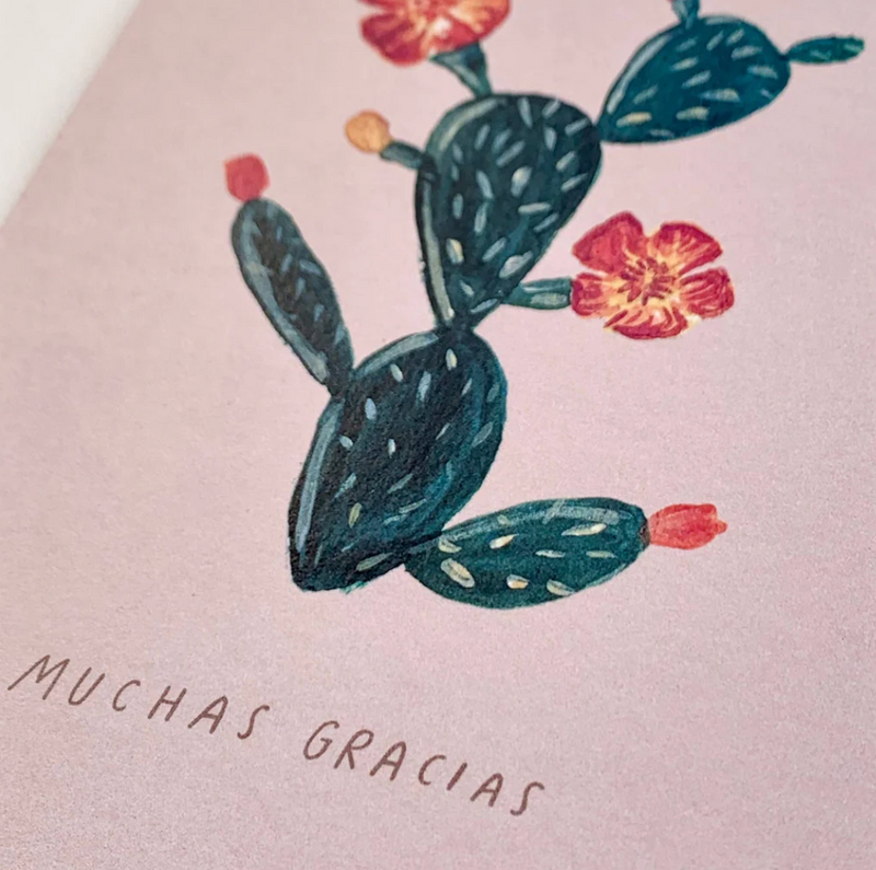 Cactus Gracias Card