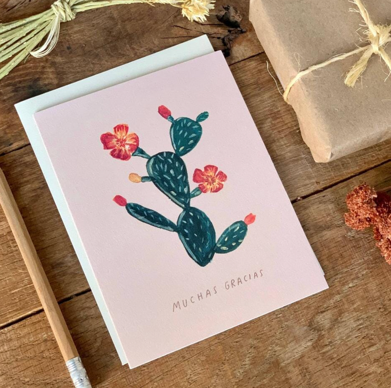 Cactus Gracias Card