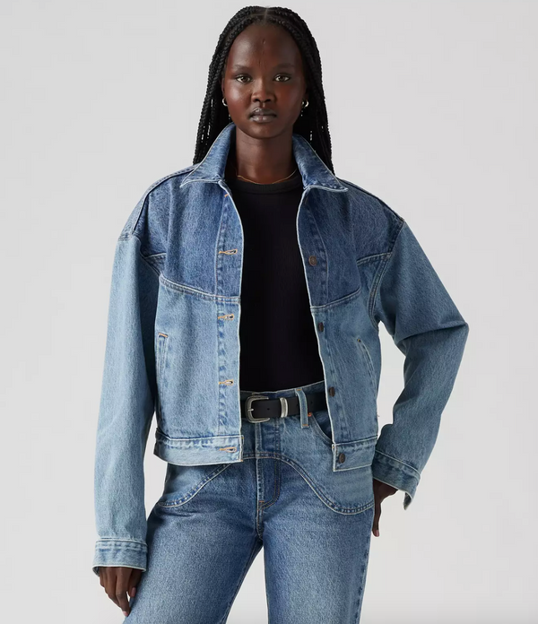 Shrunken 90's Western Trucker Jacket