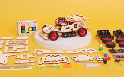 Steering Remote Controlled Car Diy Kit, Educational Stem Toy