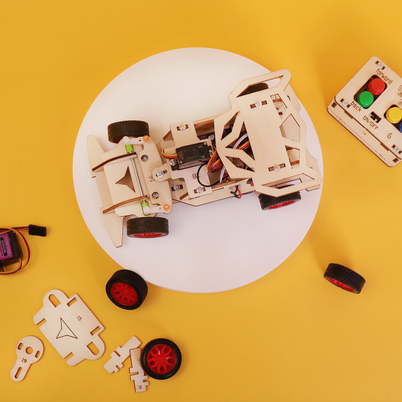 Steering Remote Controlled Car Diy Kit, Educational Stem Toy