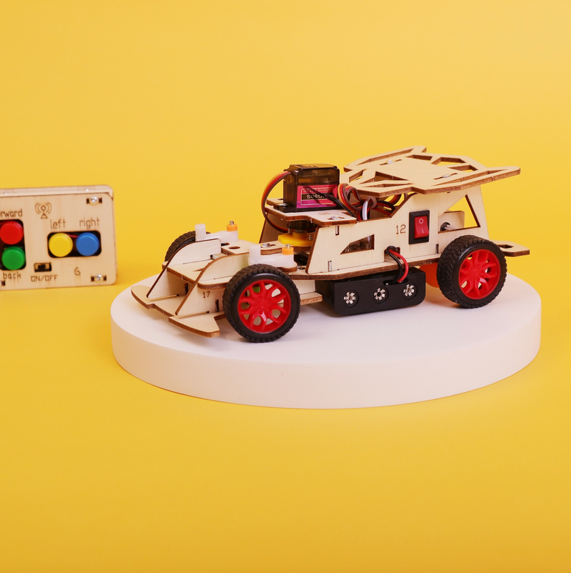 Steering Remote Controlled Car Diy Kit, Educational Stem Toy