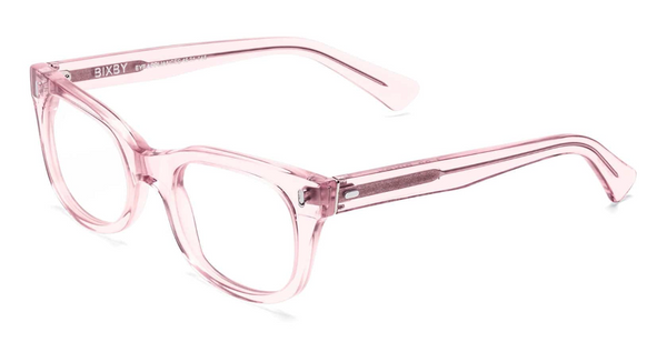 Bixby Reading Glasses- Polished Clear Pink