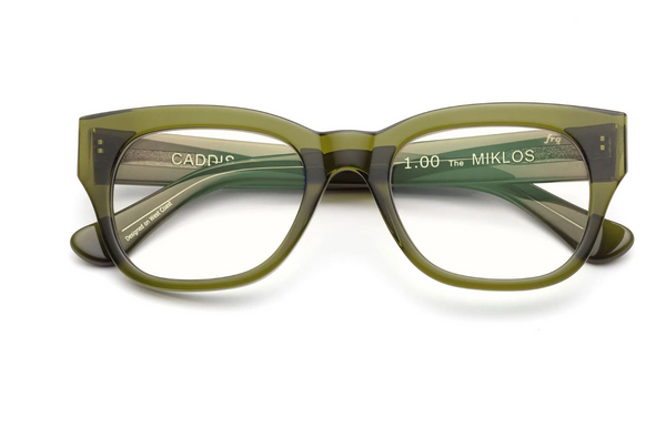 Miklos Reading Glasses- Polished Heritage Green