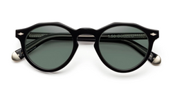 Dogleg Sunglasses- Gloss Black - Polarized Gray-green