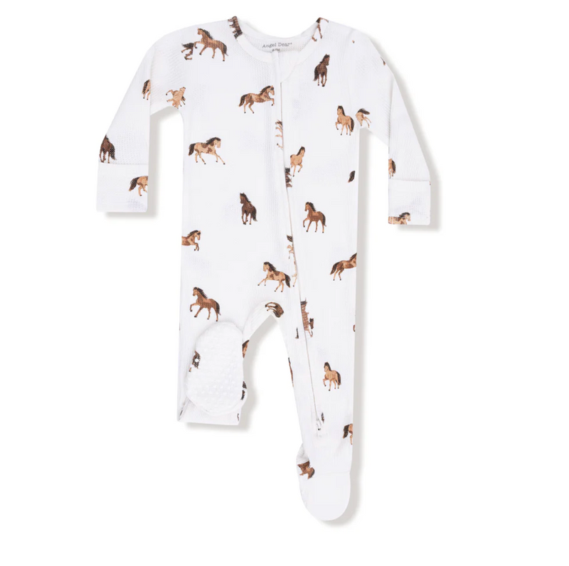Mini Horses Zipper Footie