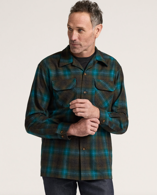 Men's Board Shirt-Teal/Charcoal Ombre