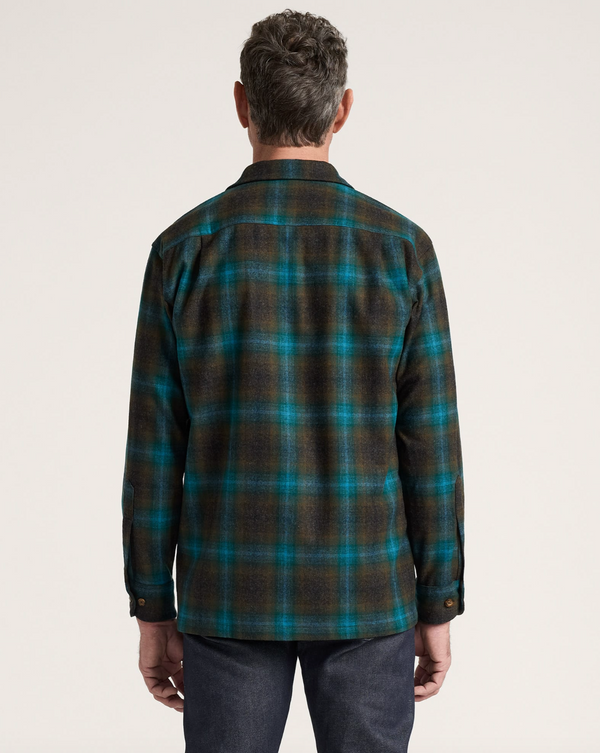 Men's Board Shirt-Teal/Charcoal Ombre