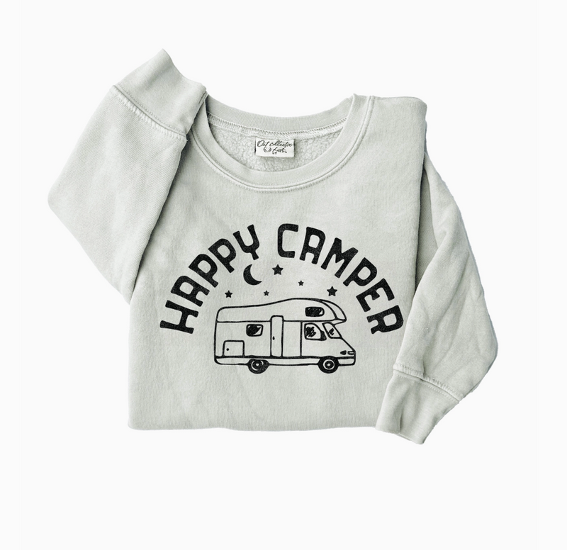 Happy Camper Toddler Mineral Graphic Sweatshirt