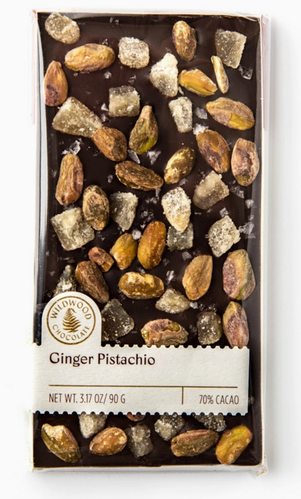 Wildwood Chocolate Bar: Ginger Pistachio