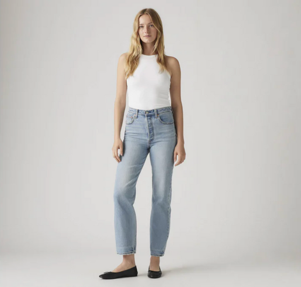 Levi's Ribcage Straight Ankle Jeans - Medium Wash