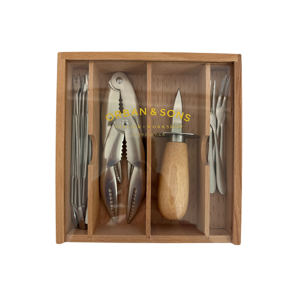 French Dry Goods 12pc Seafood Set in Wooden Box