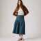 Yoked Pleated Skirt