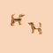 Fortune Dog Studs - 18K Gold Plated