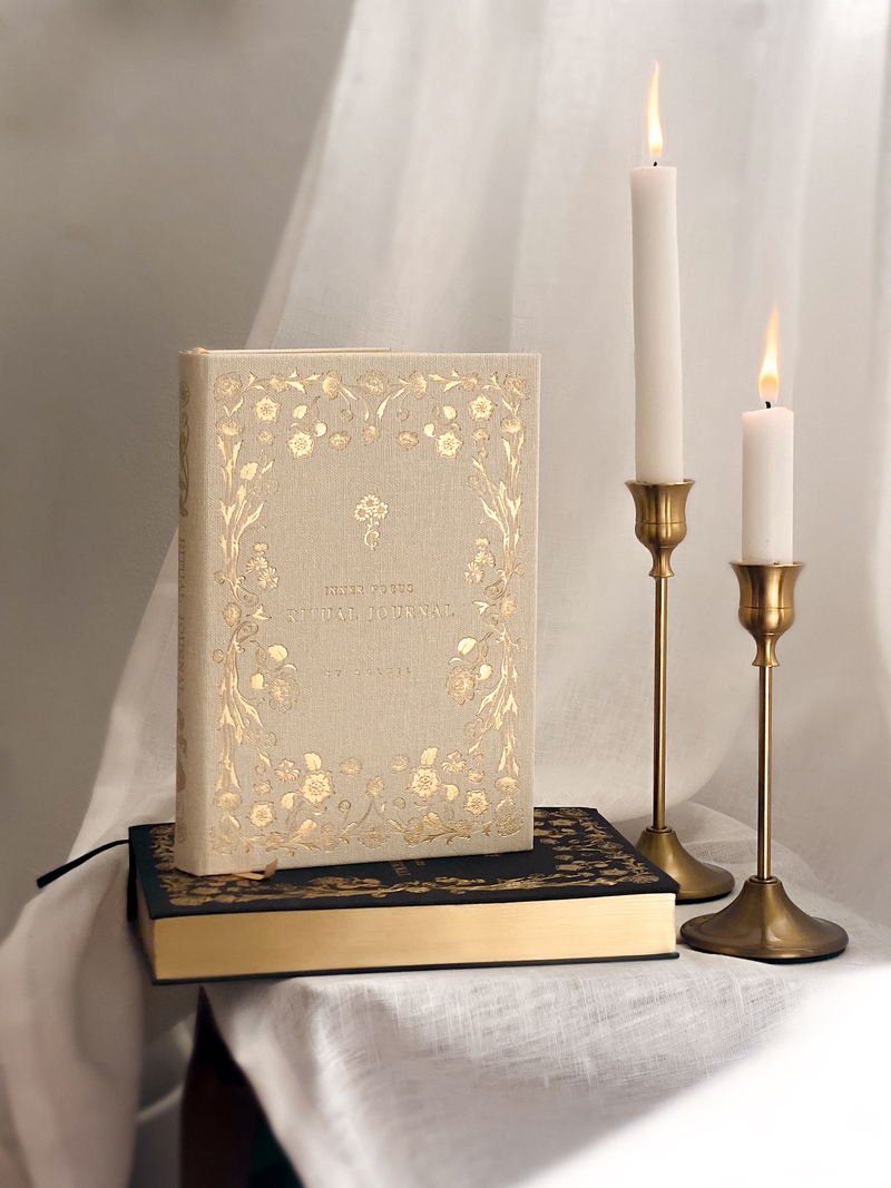 Inner Focus Linen Ritual Journal, Beige