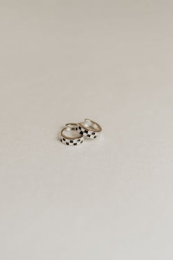 Black & White Checkered Hoops