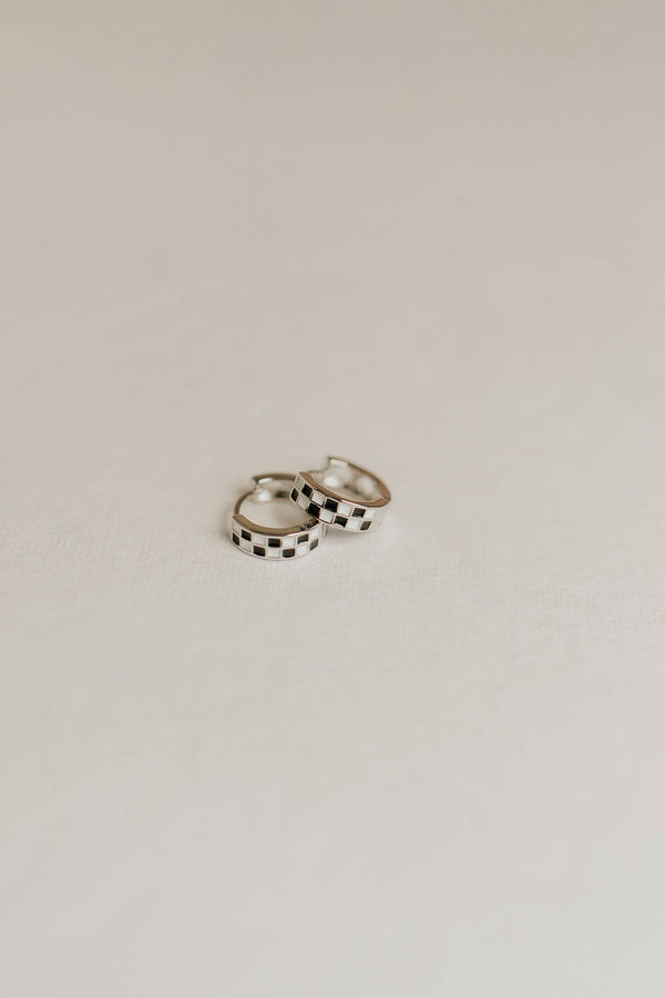 Black & White Checkered Hoops
