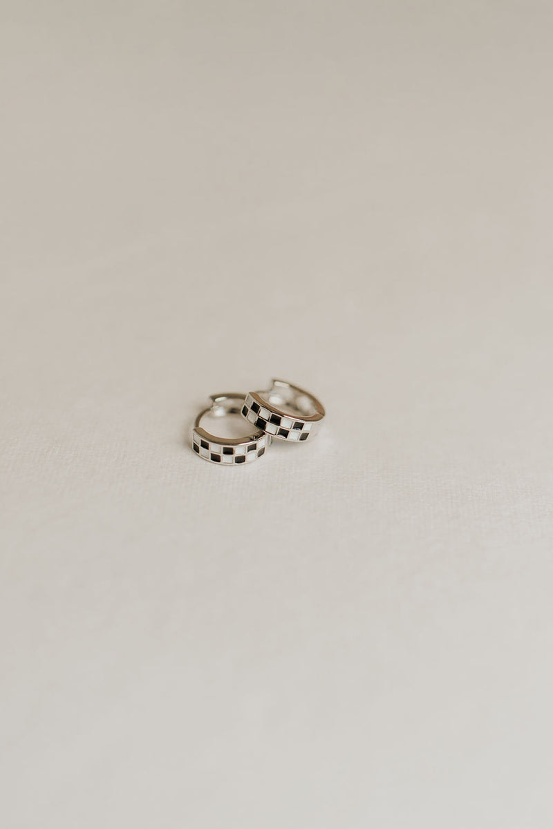 Black & White Checkered Hoops