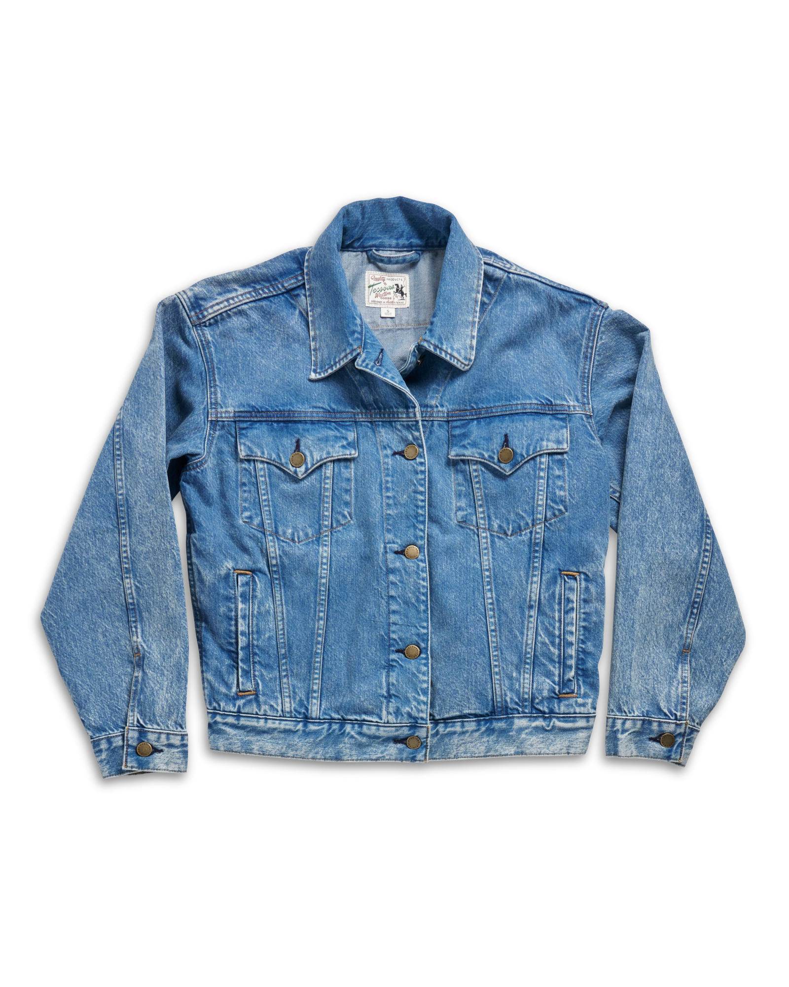 Women's Denim Trucker Jacket - Medium Wash | Heritage Goods and Supply